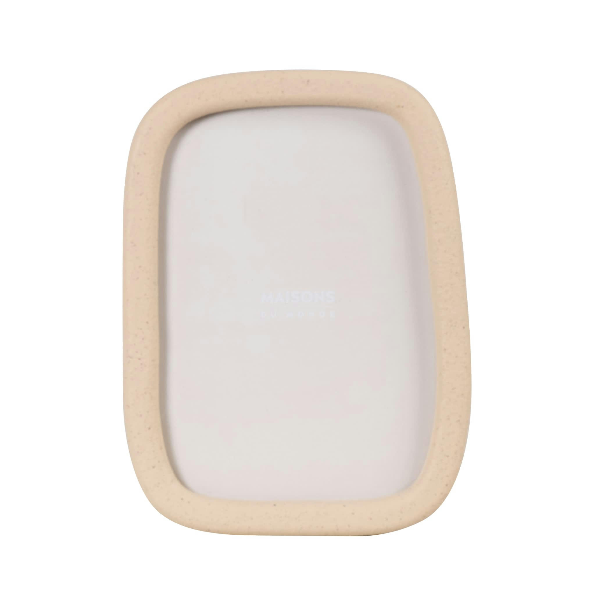 ALANYA - Cadre photo en résine beige et grise 15x20