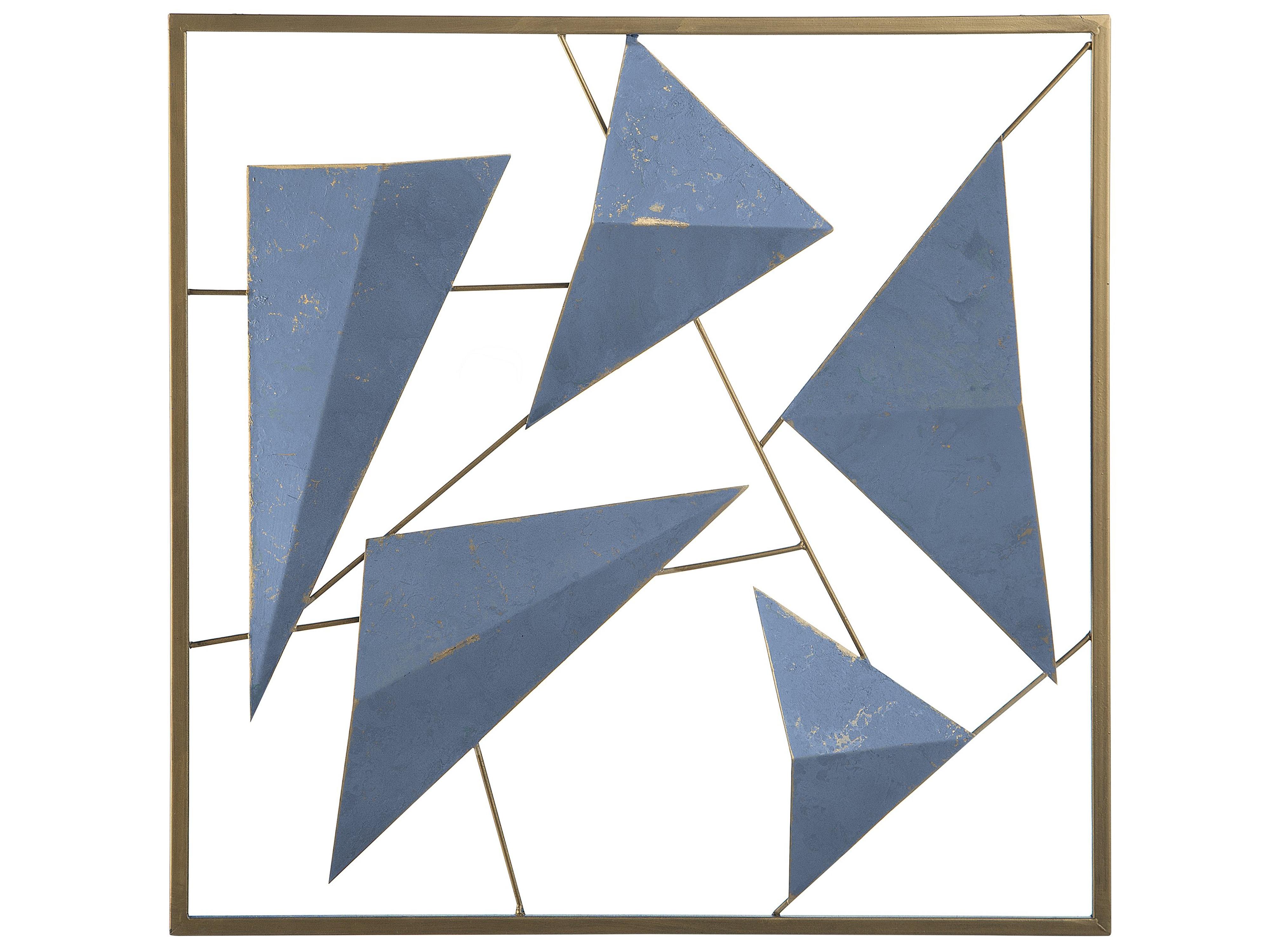 Wall Decor ZINC Metal 50 cm Blue