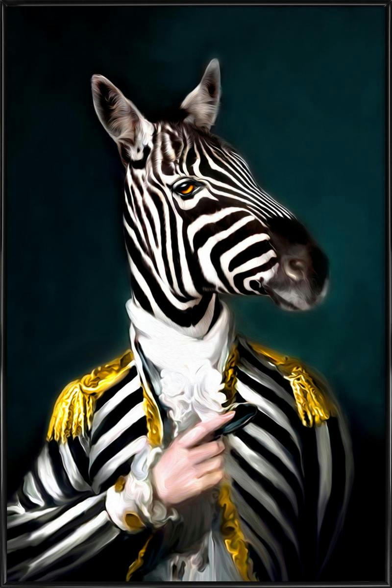 MISTER STRIPE - Affiche dans cadre standard (noir) blanc & noir 40x60