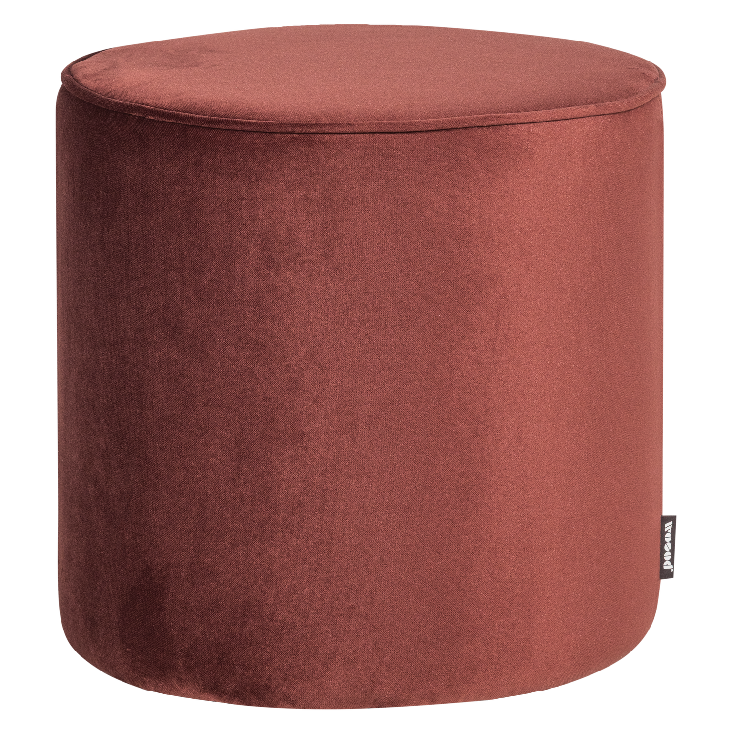 WOOOD poef hoog Sara 46xØ46 cm - Velvet - Bordeauxrood