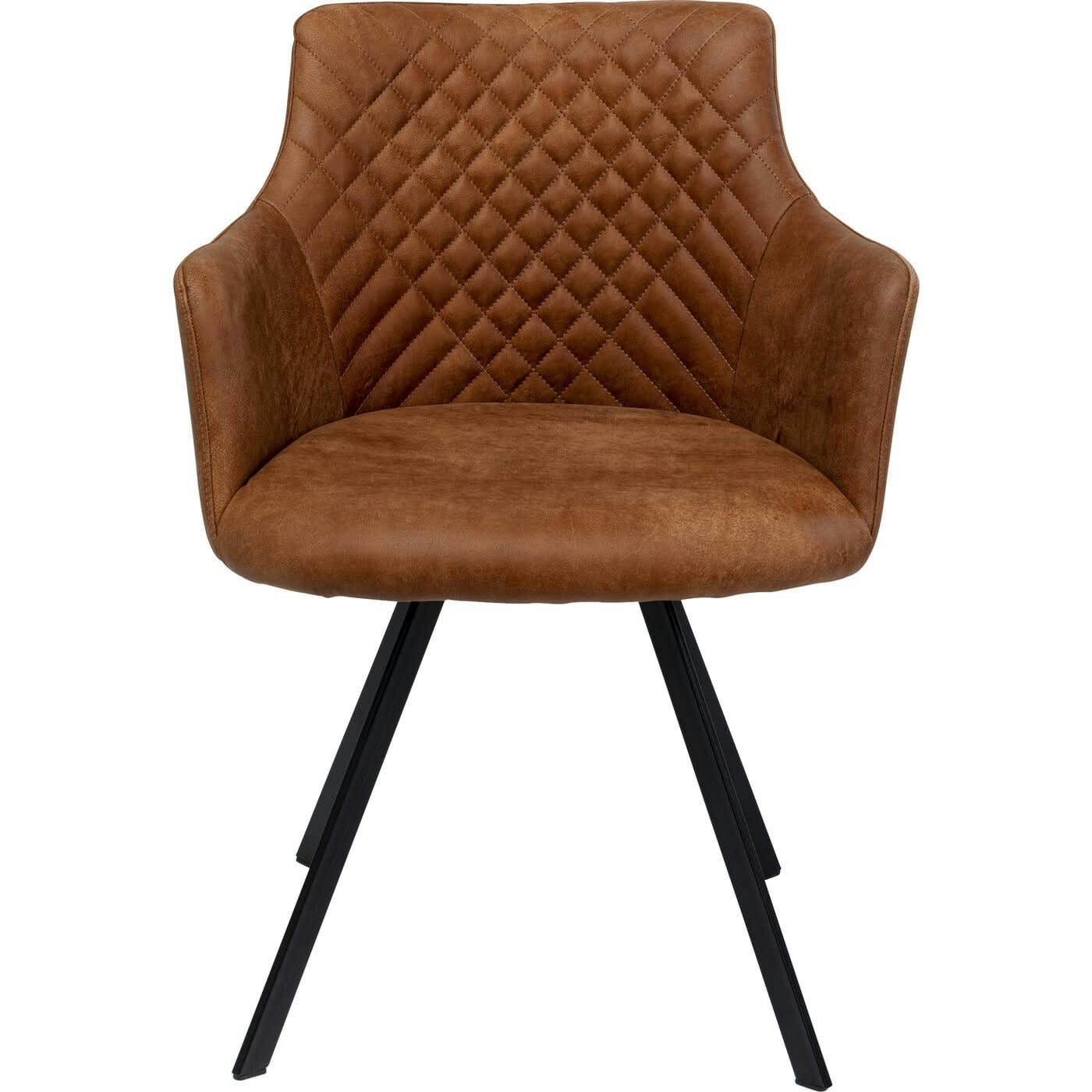 COCO - Chaise avec accoudoirs pivotante Coco marron Kare Design