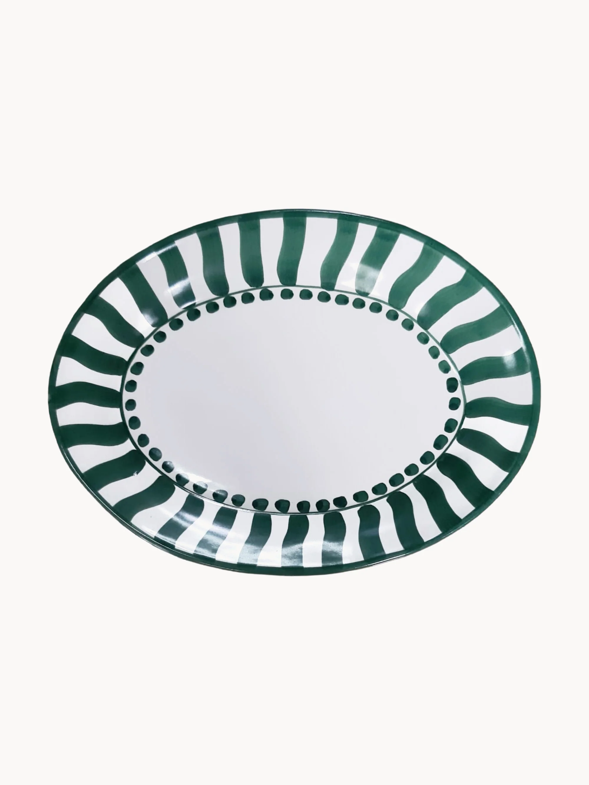 Handgefertigte Servierplatte Rayure Sole