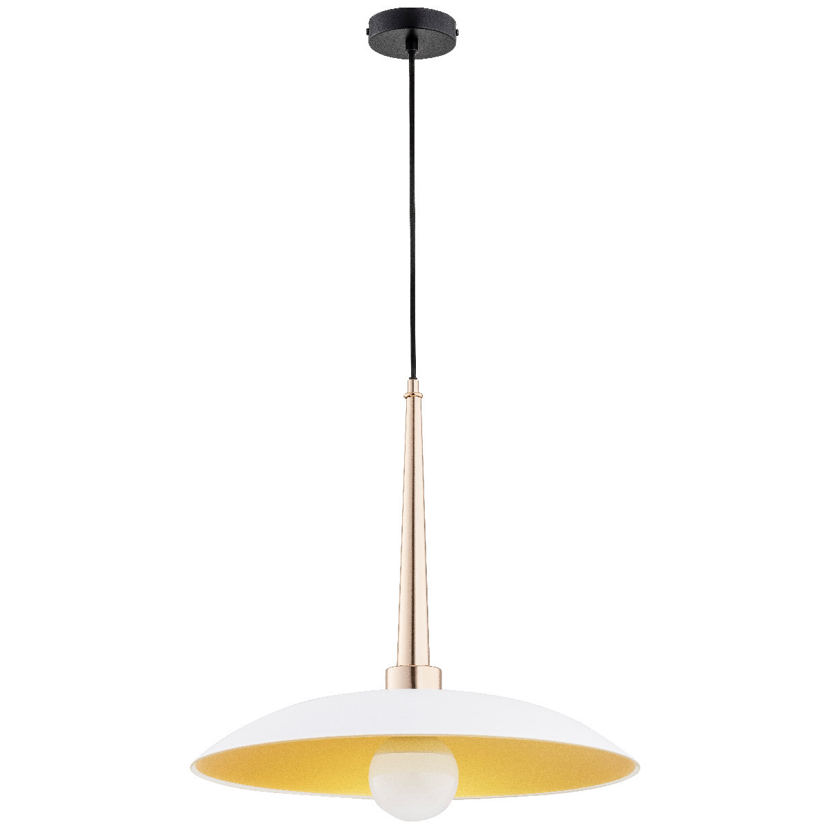 Lampa wisząca czarno-złota-biała-żółta VELIAN 1xE27x15W Alfa