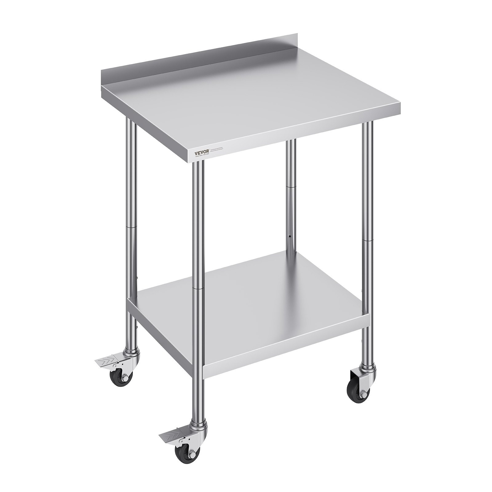 Stół gastronomiczny nierdzewny 60x76cm na kółkach mobilny blat do baru