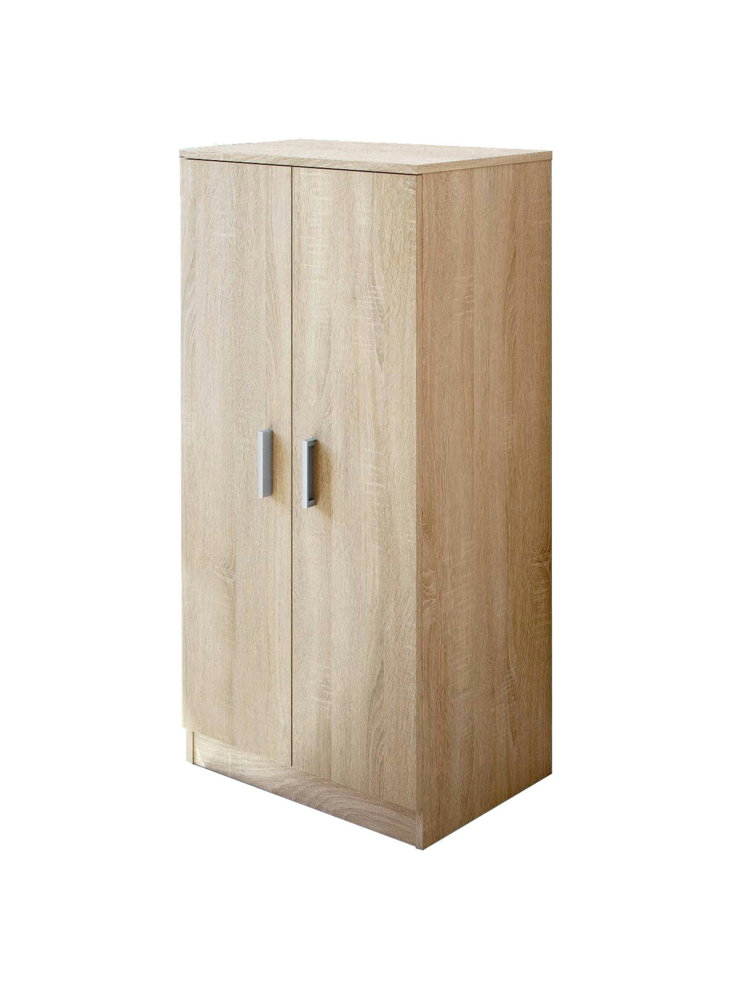CORONA - Armoire polyvalente à 2 portes effet bois chêne
