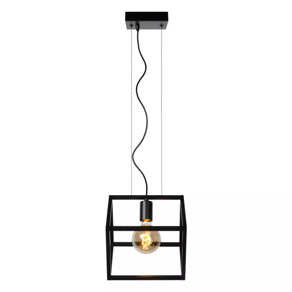 Lampa wisząca czarna FABIAN 1xE27x40W wym: 161x25x28 cm Lucide