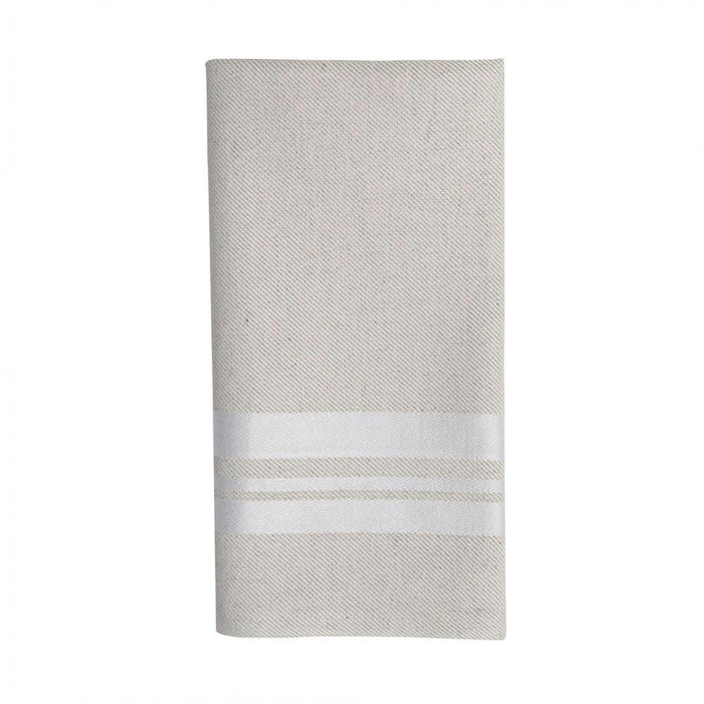SAINT-JEAN-DE-LUZ - Serviette de table coton et lin Beige 50x50 cm