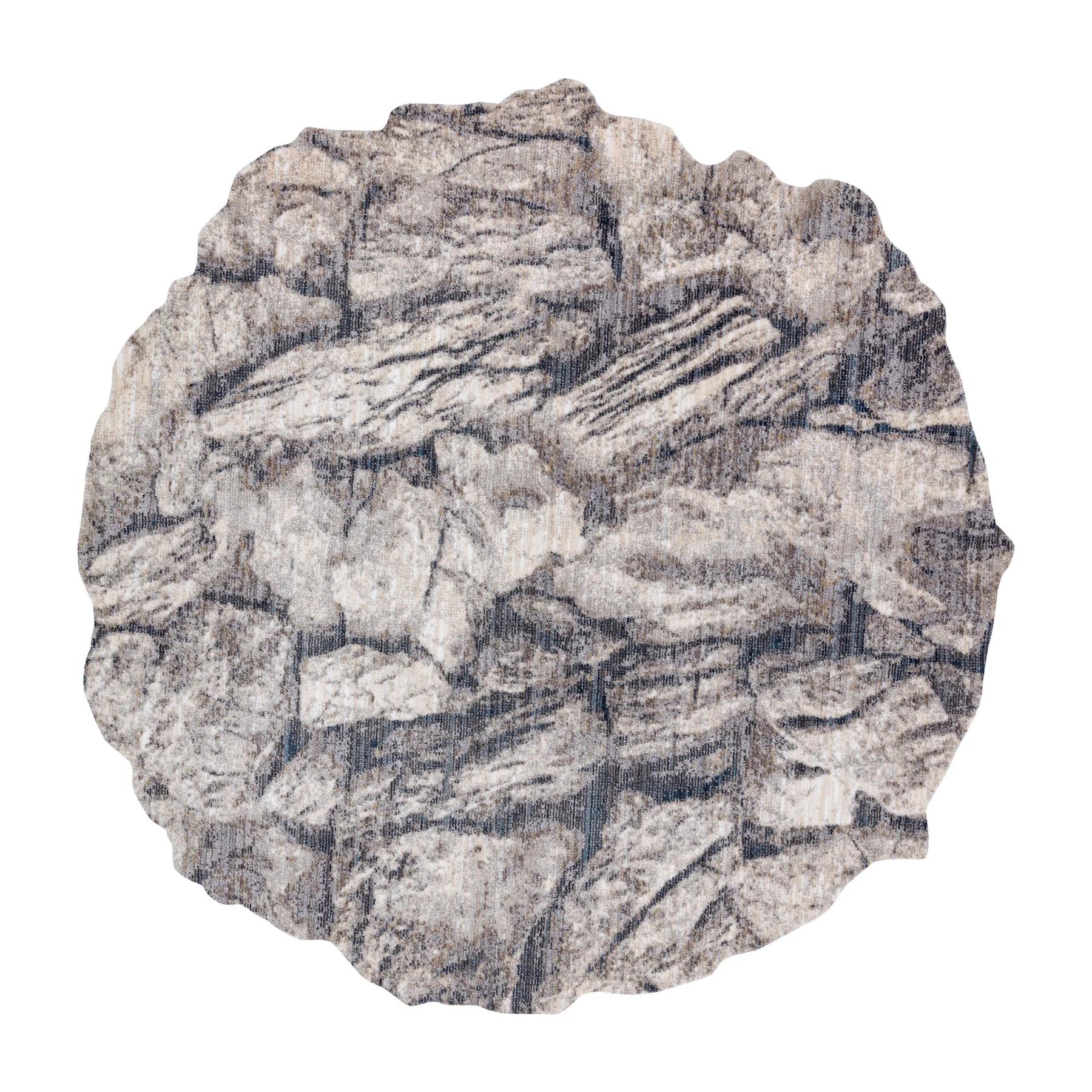 Dywan TINE 75417B Skała, kamień - nowoczesny, nieregularny 195x195 cm