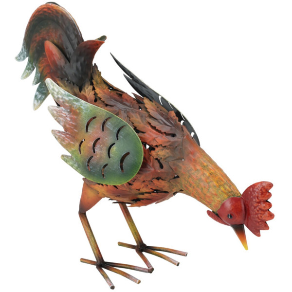 Figurka ogrodowa kogut z metalu 32 cm ozdobny