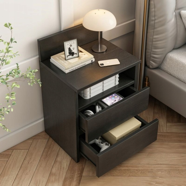 Szafka nocna stolik sypialnia czarna loft nowoczesna 40cm