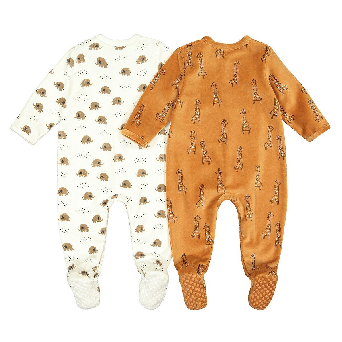 Lot de 2 pyjamas 1 pièce en velours