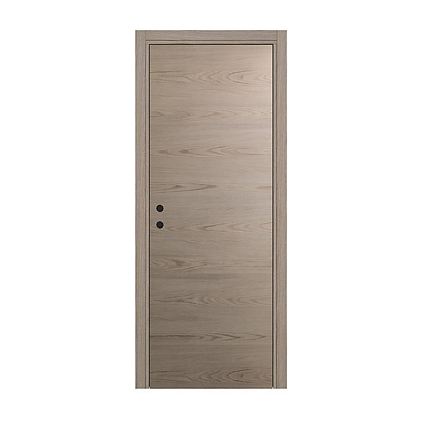 Bloc Porte isotherme PREMIUM Noisette - Poussant droit et ajustable - L830mm