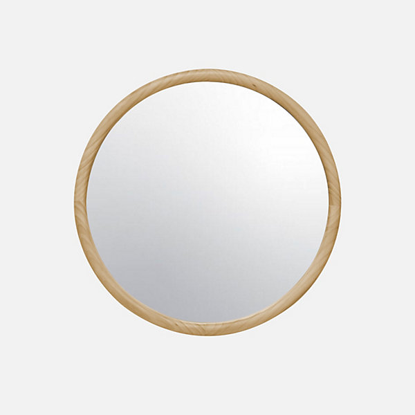 Miroir rond en bois de pin D.60cm GEORGIA naturel