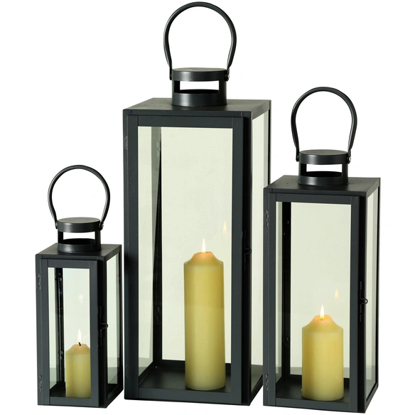 Laterne, Eisen, schwarz