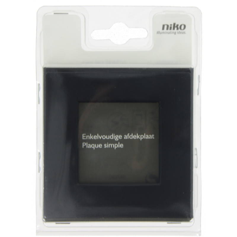 Plaque de recouvrement Intense simple Matt Black NIKO