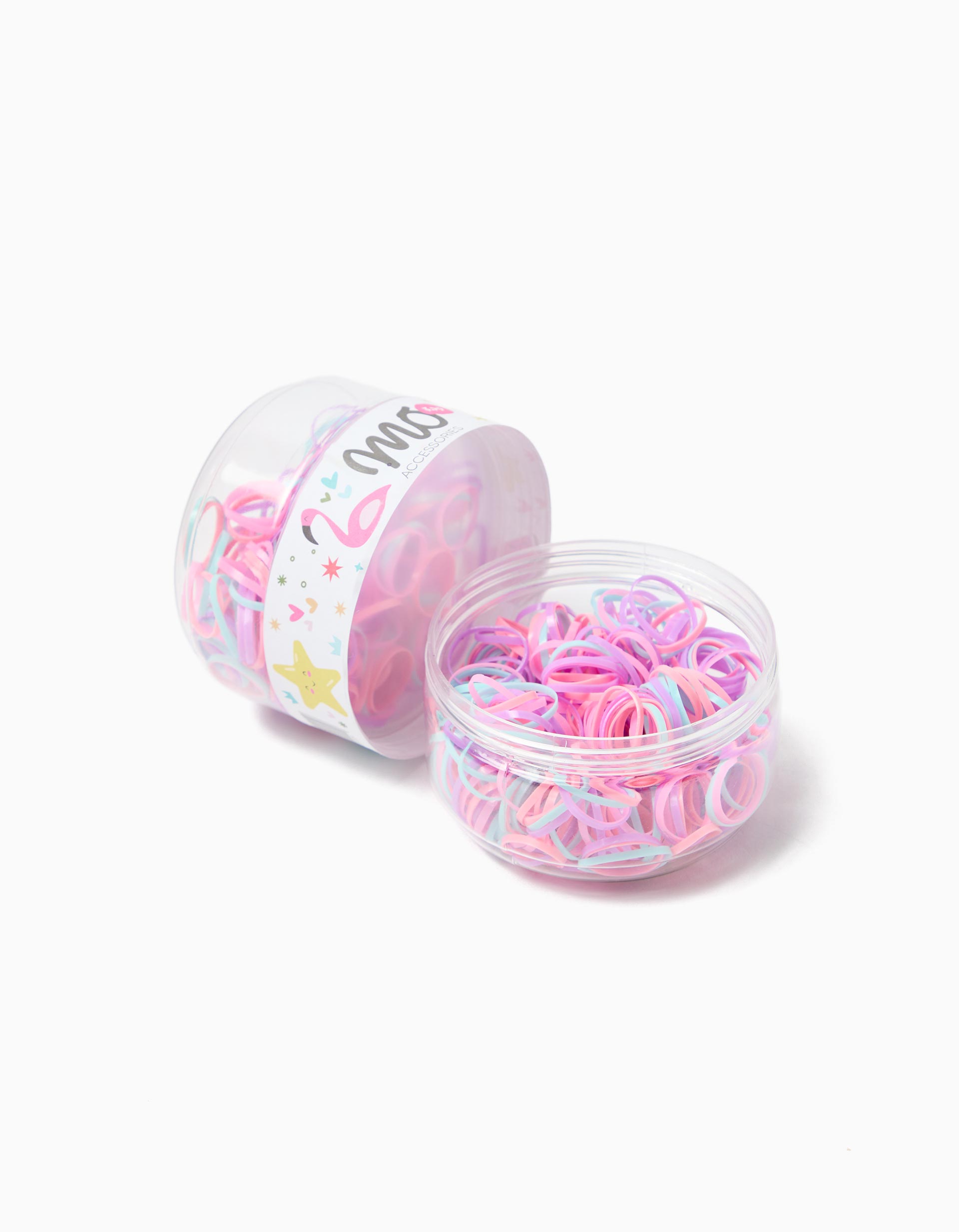 Pack 550 El&aacute;sticos de Cabelo, Menina, Rosa