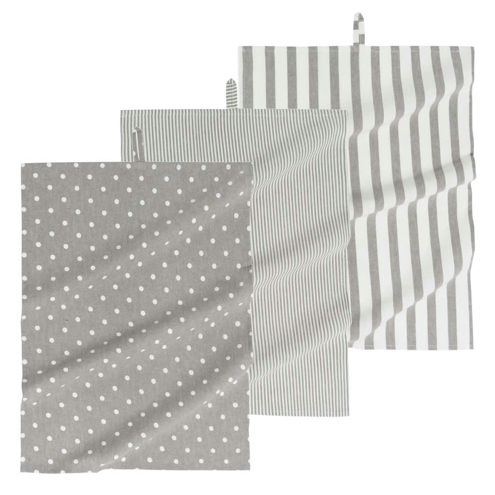 Grande Cuisine - 3 torchons gris GRANDE CUISINE