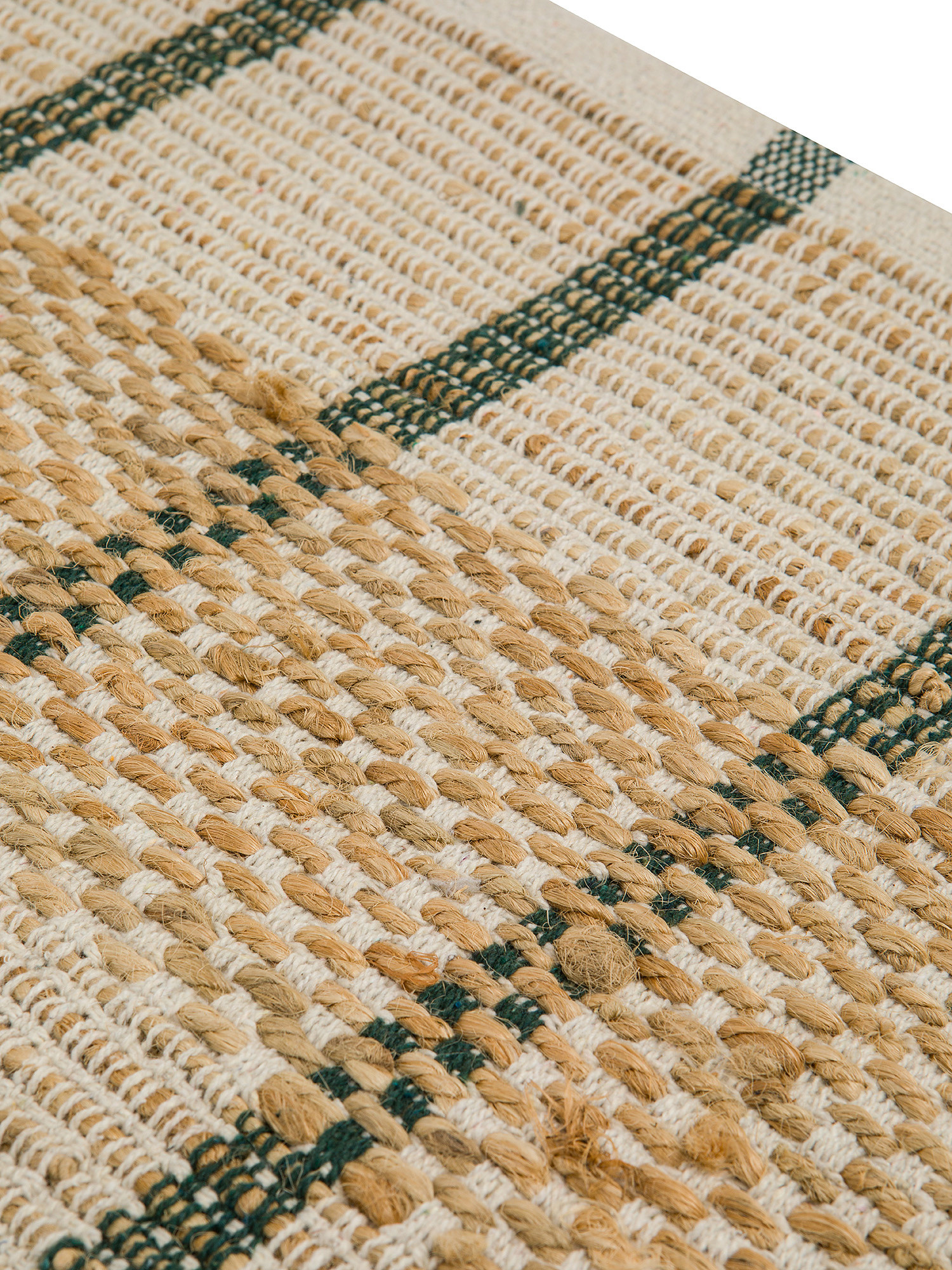 Tappeto da cucina in juta e cotone motivo geometrico