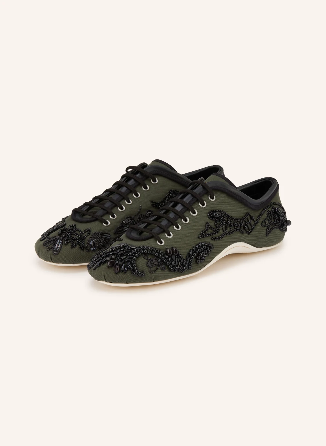 DRIES VAN NOTEN Sneaker mit Pailletten und Schmucksteinen
