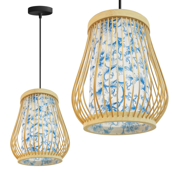 LAMPA WISZĄCA BAMBUSOWA APP1635-1CP