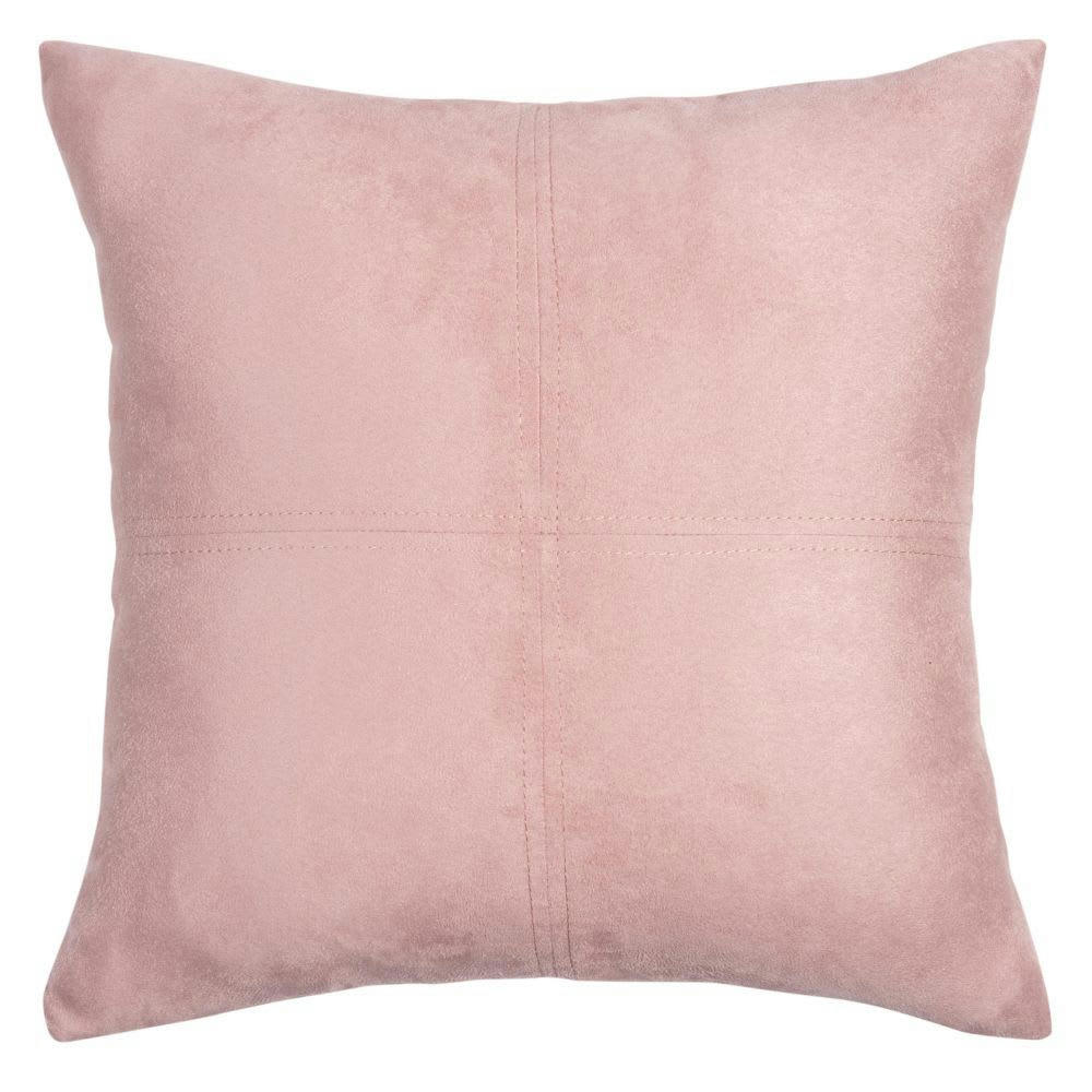 - Coussin en suédine rose 40x40