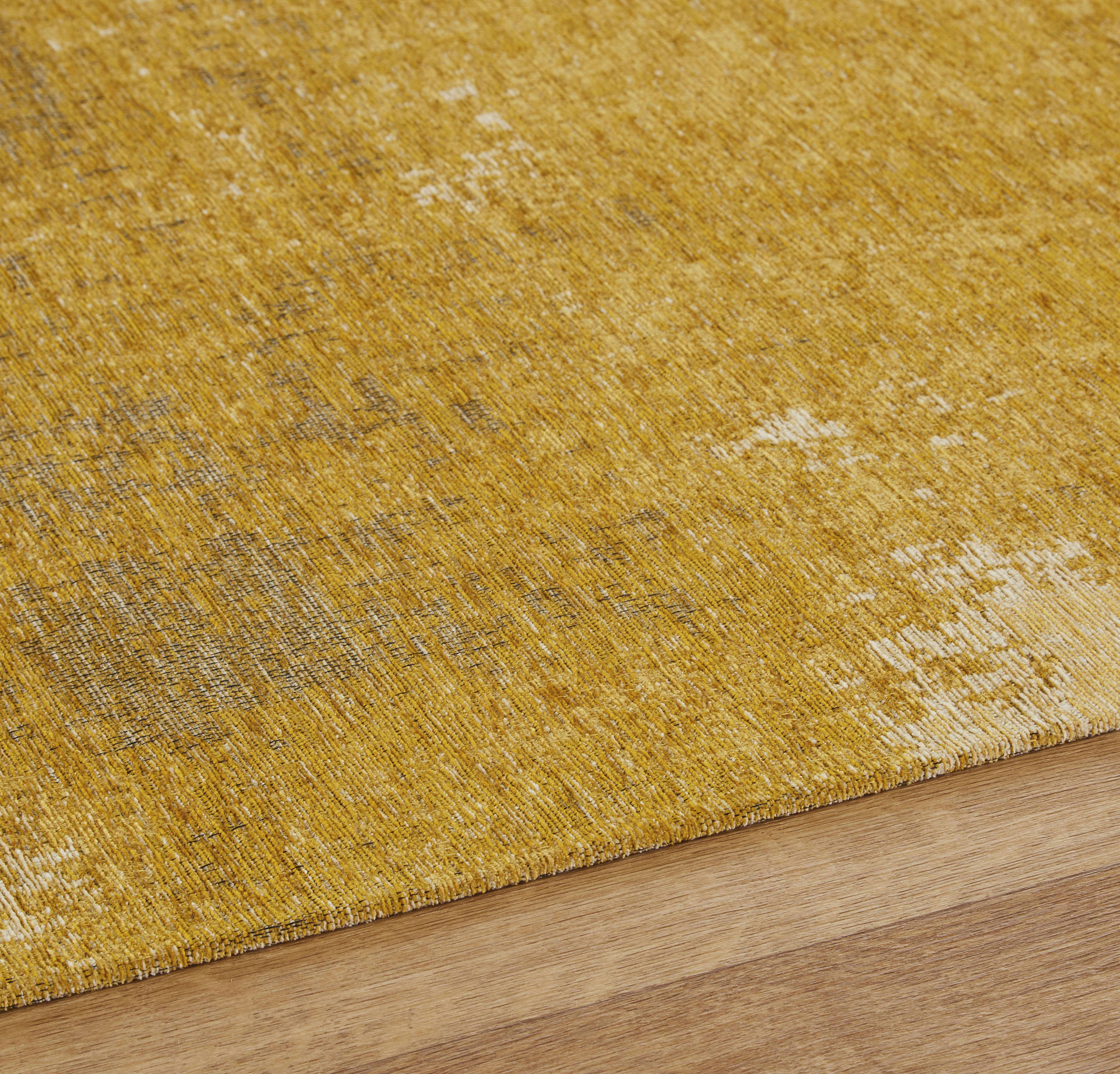 FEEL - Tapis tissé jacquard jaune moutarde 120x180