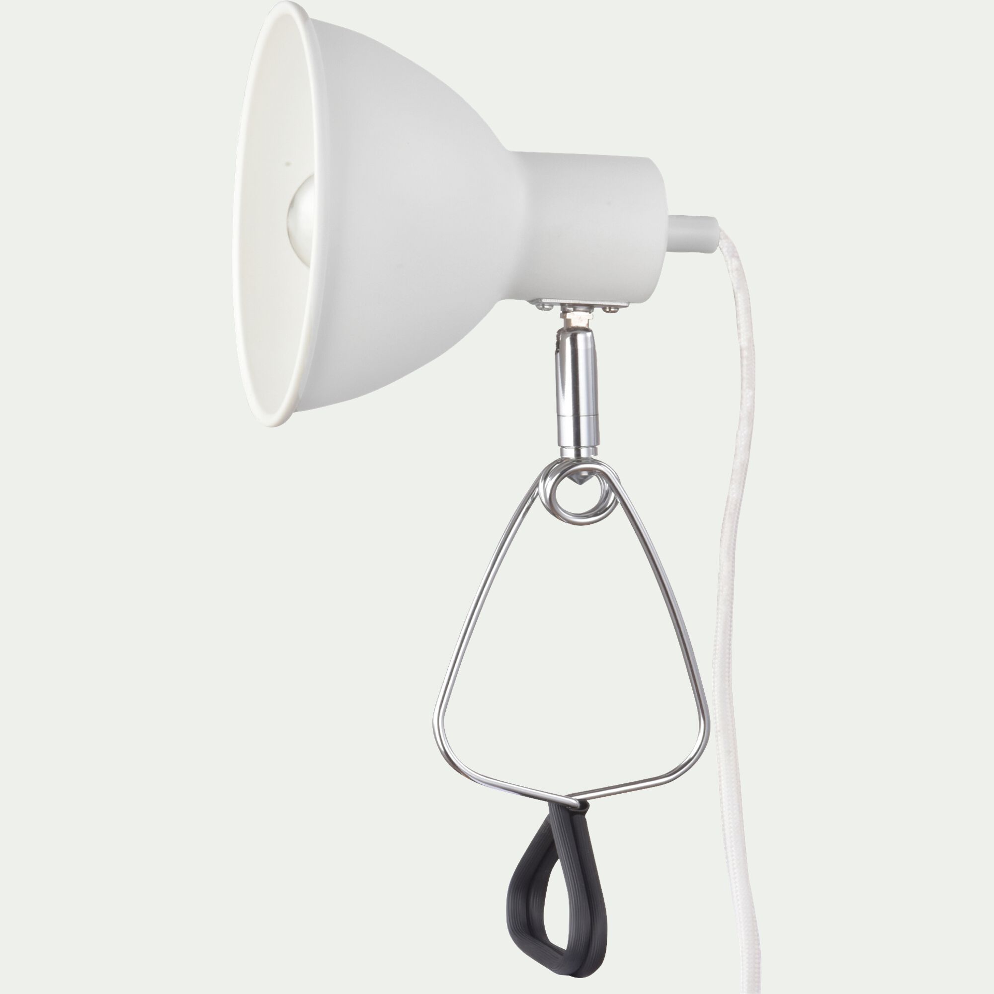 LONEA - Lampe de bureau à clipser en acier H31cm - blanc