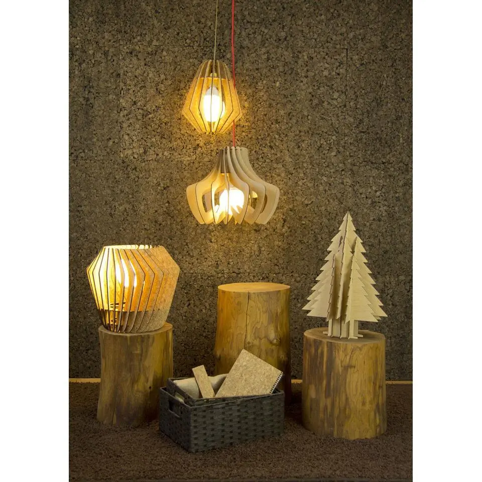 Bomerango Spin M houten lampenkap medium - &Oslash; 37 cm