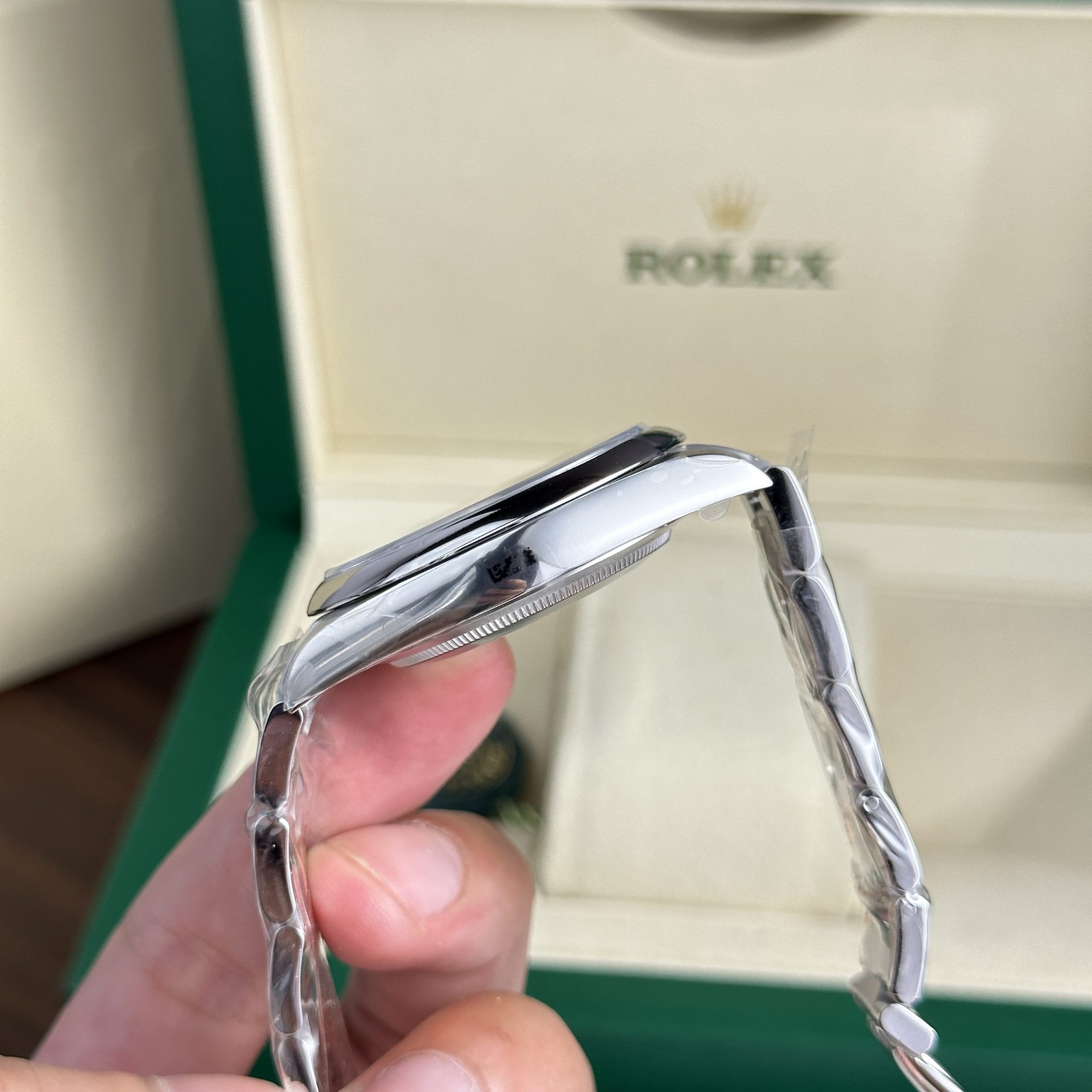 Rolex Oyster Perpetual 124300 904L Steel Silver Dial 41mm Oyster Super Clone