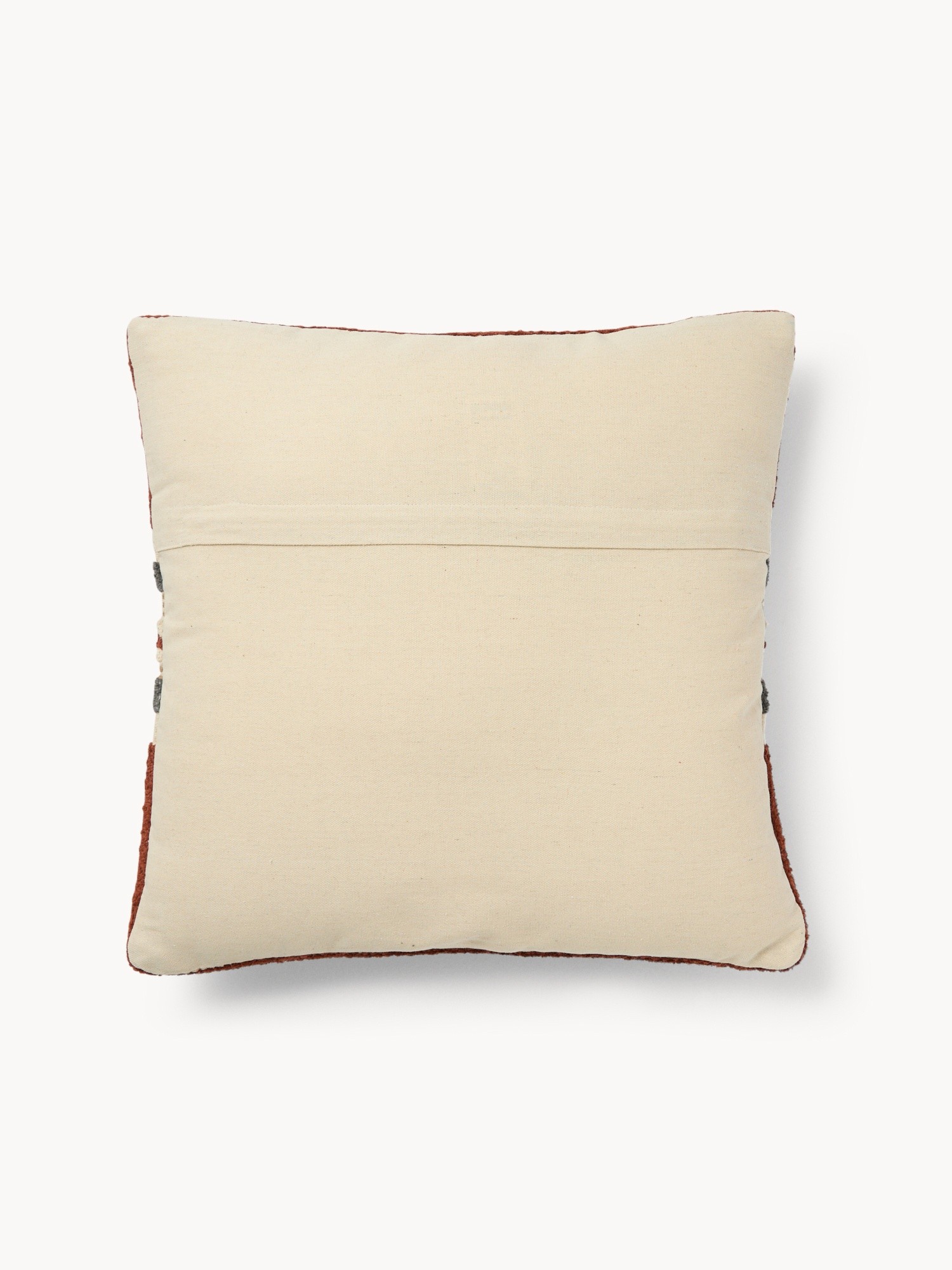 Cuscino in ciniglia di cotone con treccia 45x45cm - Prezzo di lancio