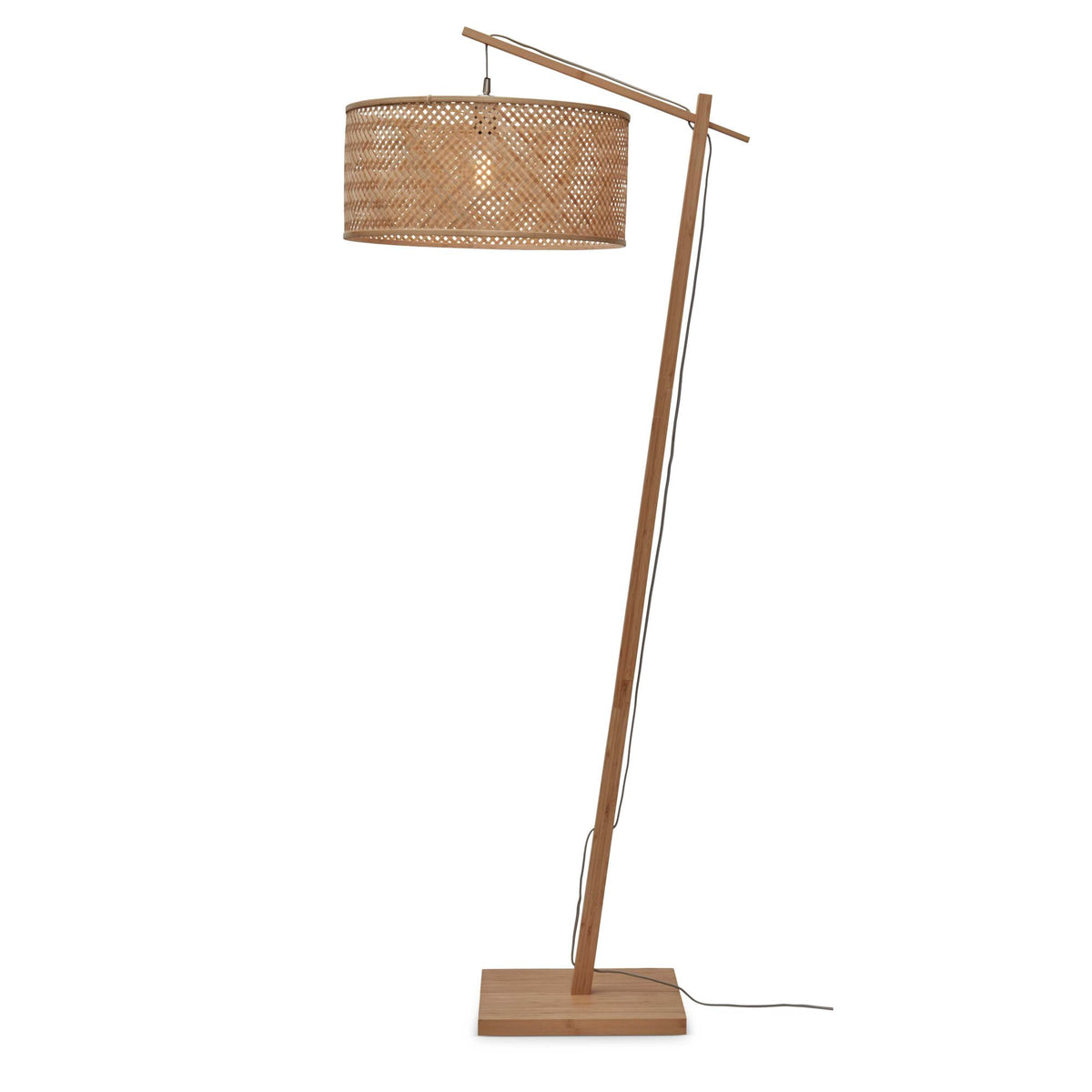 GOOD&MOJO vloerlamp Java - bruin - Ø50cm