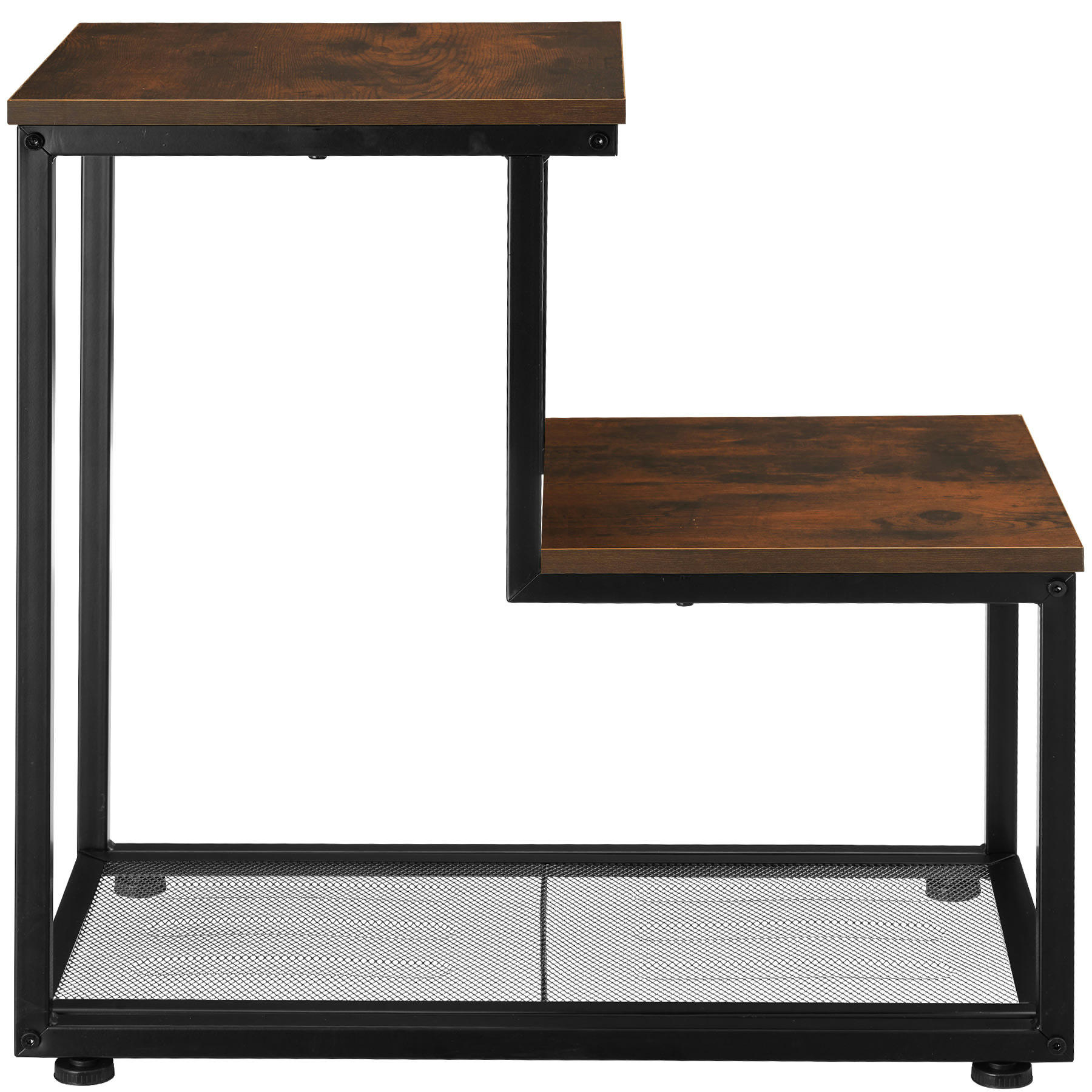 - Table d'appoint Style industriel Bois foncé industriel, rustique