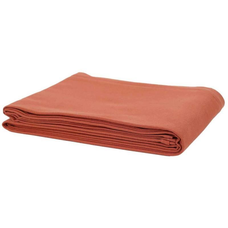 - Nappe en coton uni 140 x 250 cm terracotta