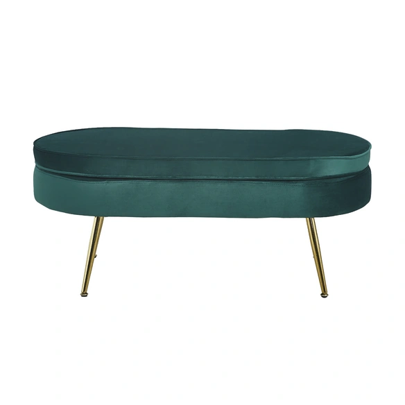Hocker, Höhe: 40 cm, grün/goldfarben