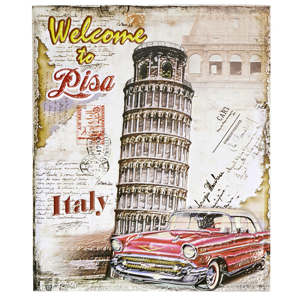 Sticker mural plastique plaque vintage 25x30cm (2 modèles)