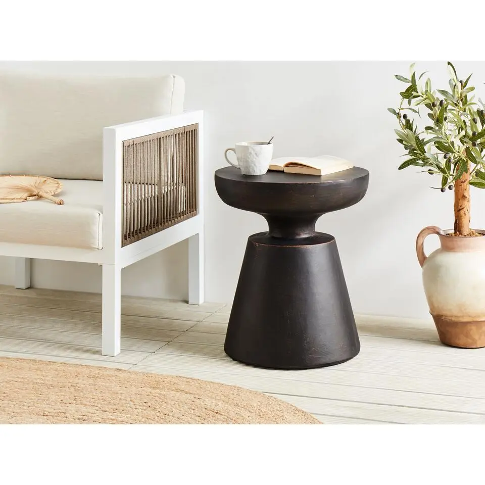 MINCIO - Bijzettafel - Zwart - Lichtbeton