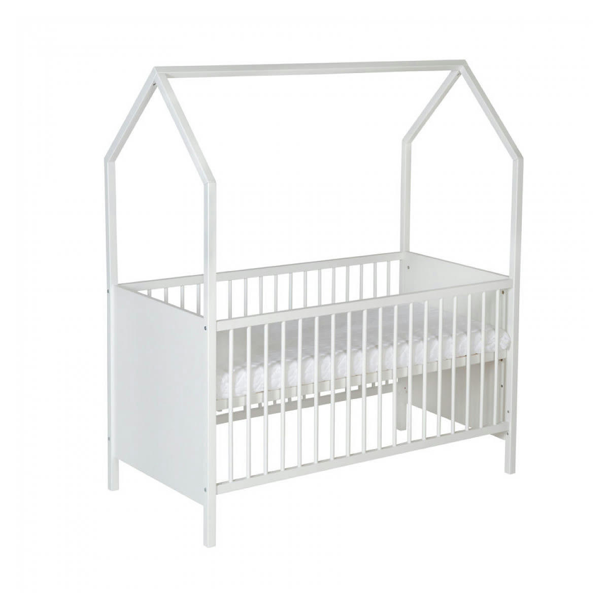 VENICE - Lit cabane évolutif 70 x 140 cm blanc