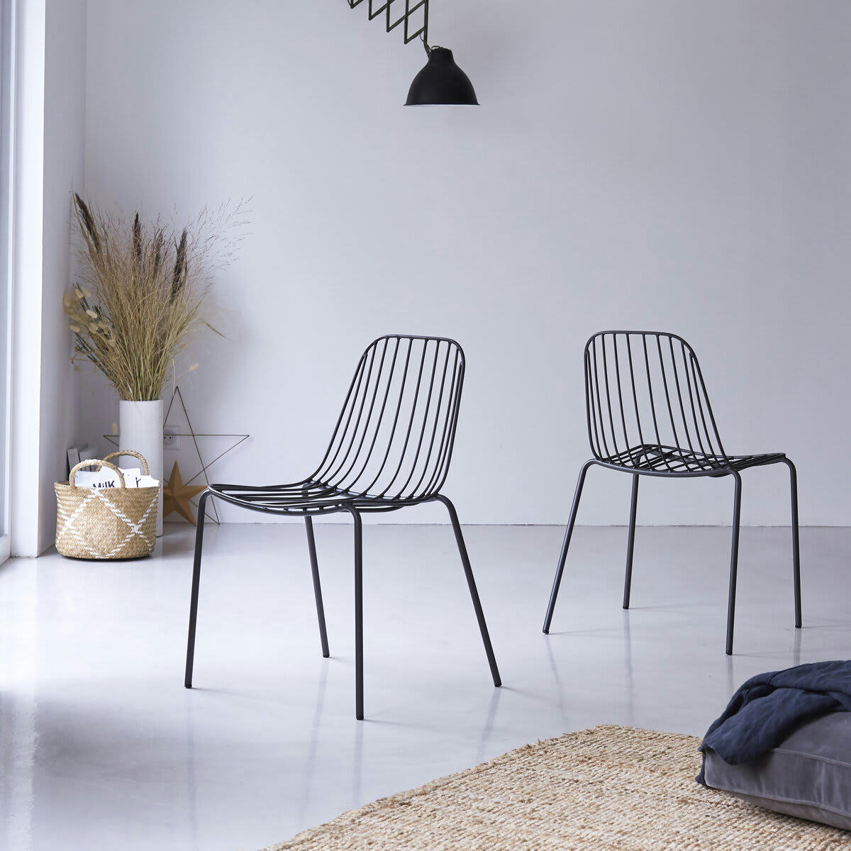 ARTY - Chaise en métal dark grey