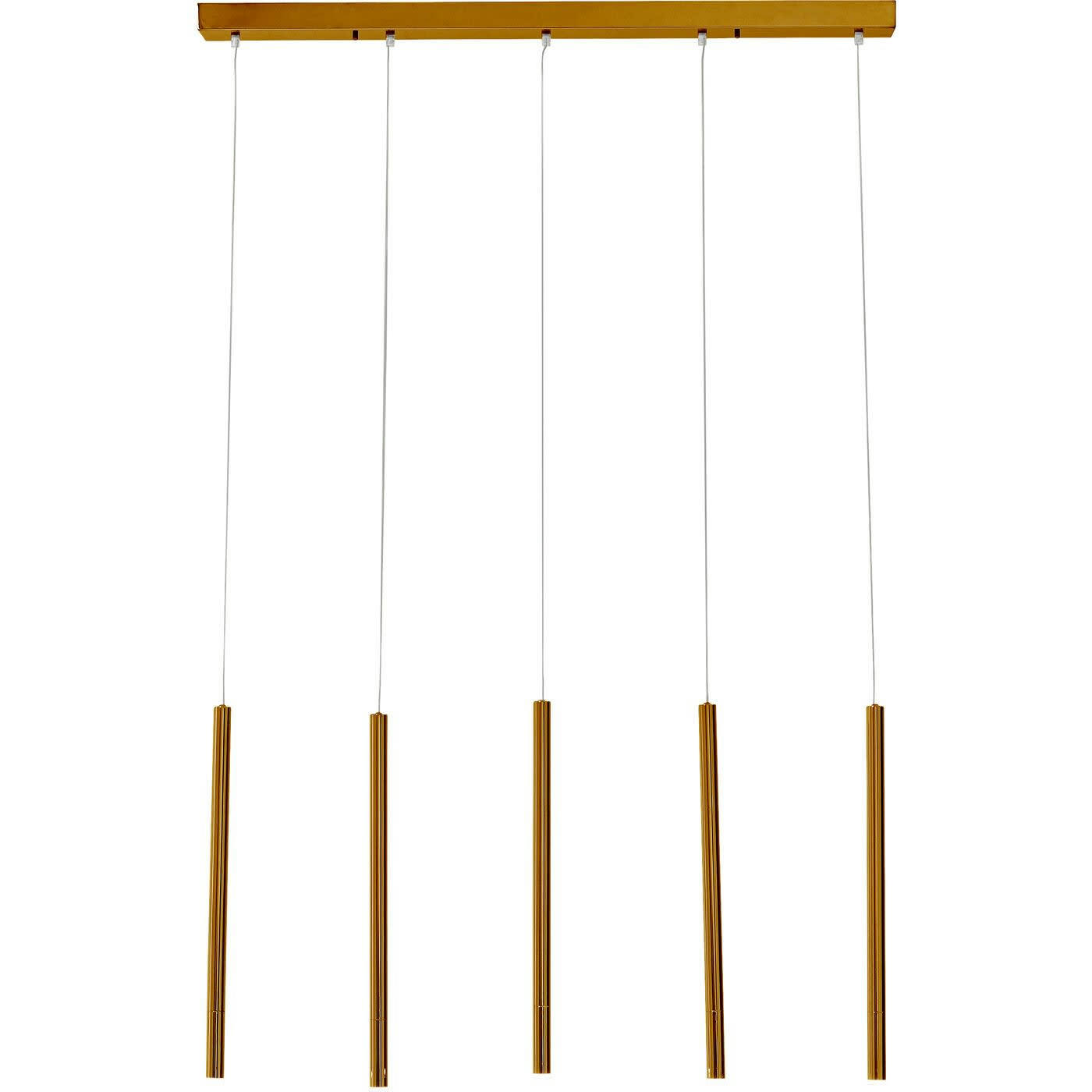 LIVING VEGAS - Suspension Living Vegas 5 tubes dorée Kare Design