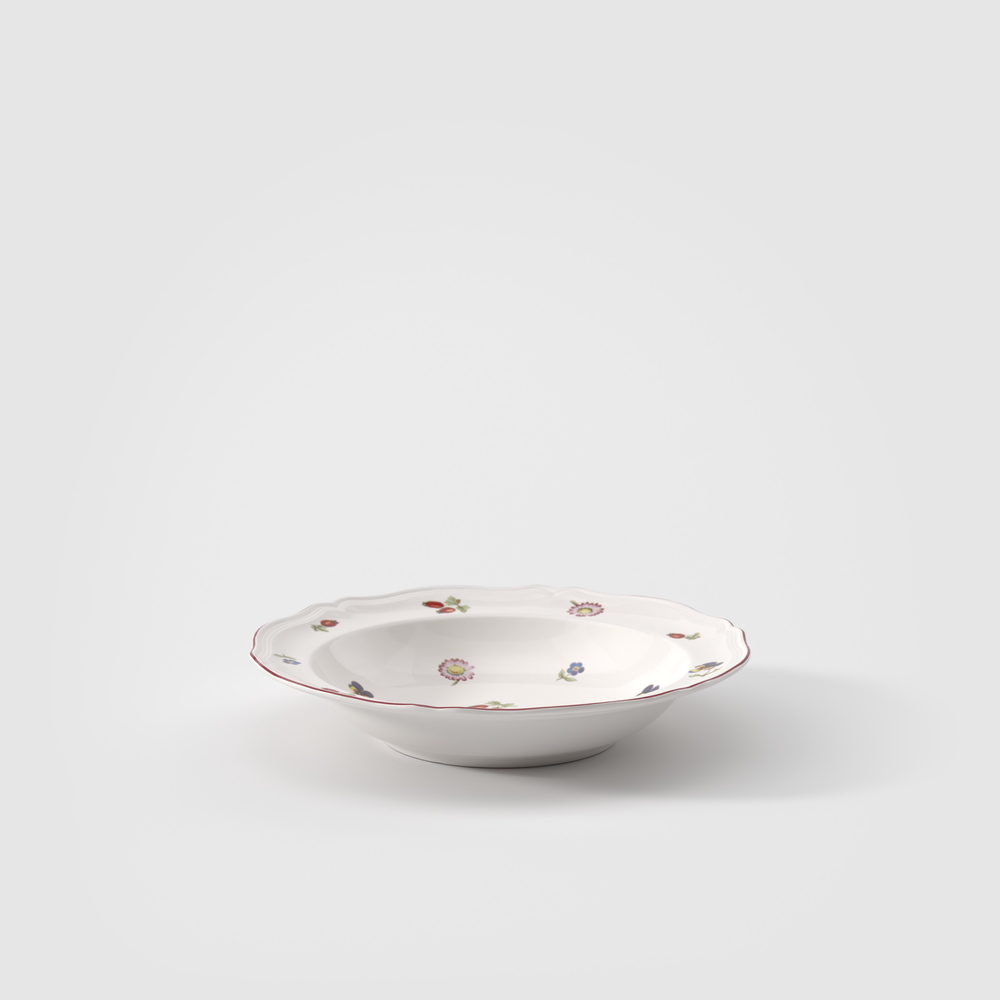 Petite Fleur Appetizer/ Dessert Bowl - White, 11.2 oz, Premium Porcelain