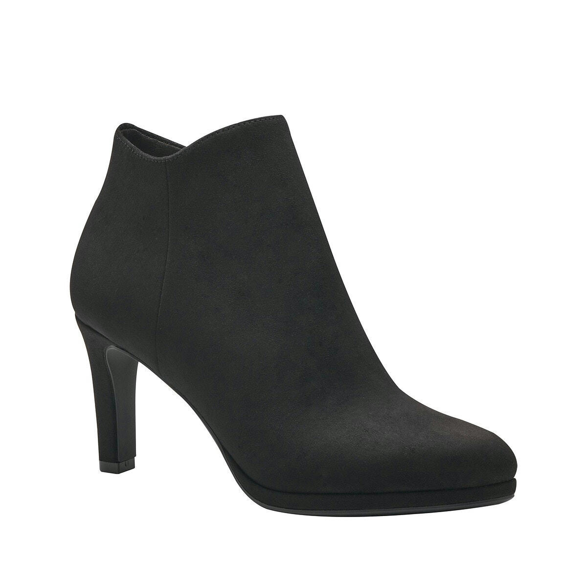 Bottines à talon, velours