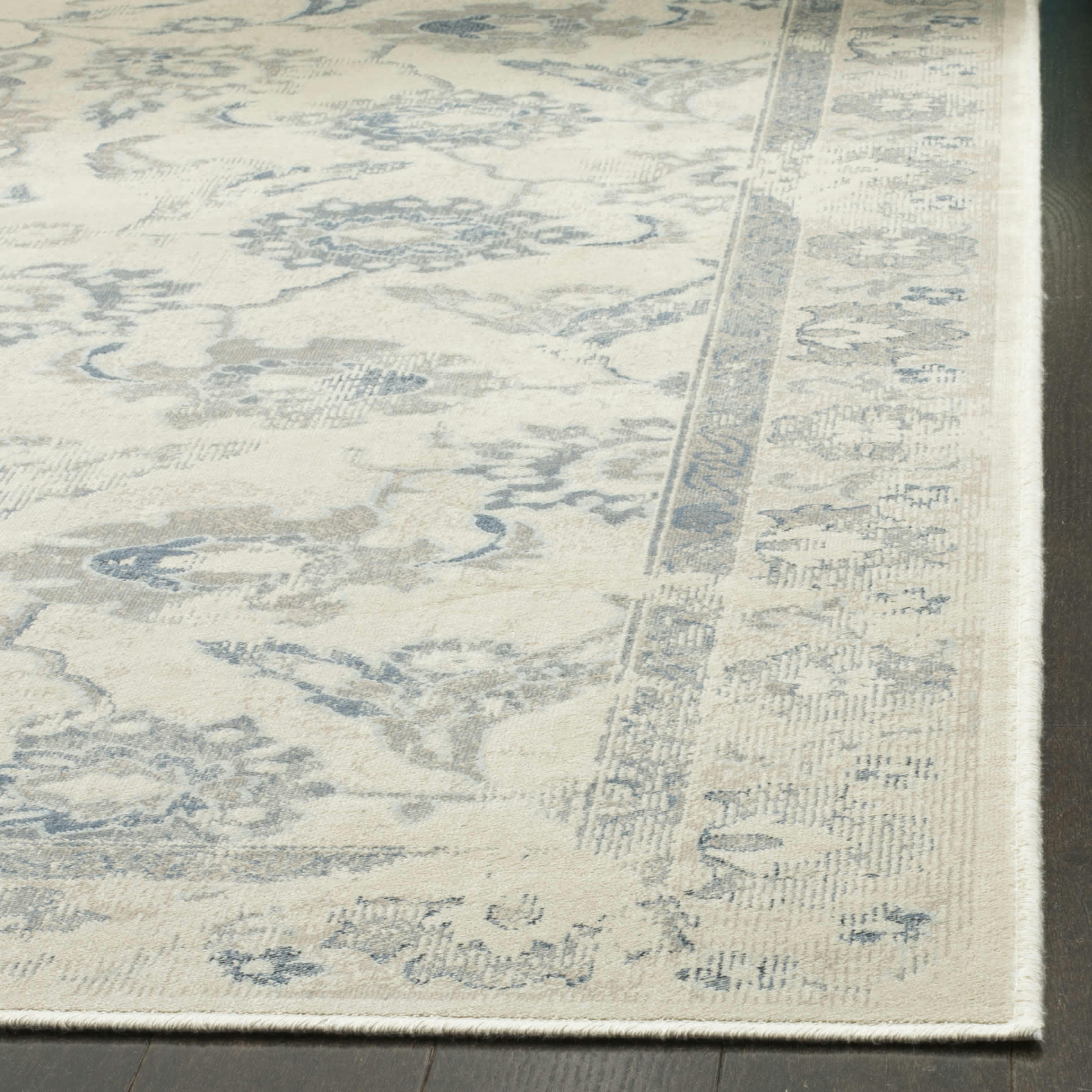 VINTAGE - Tapis de salon interieur en pierre & bleu, 160 x 229 cm