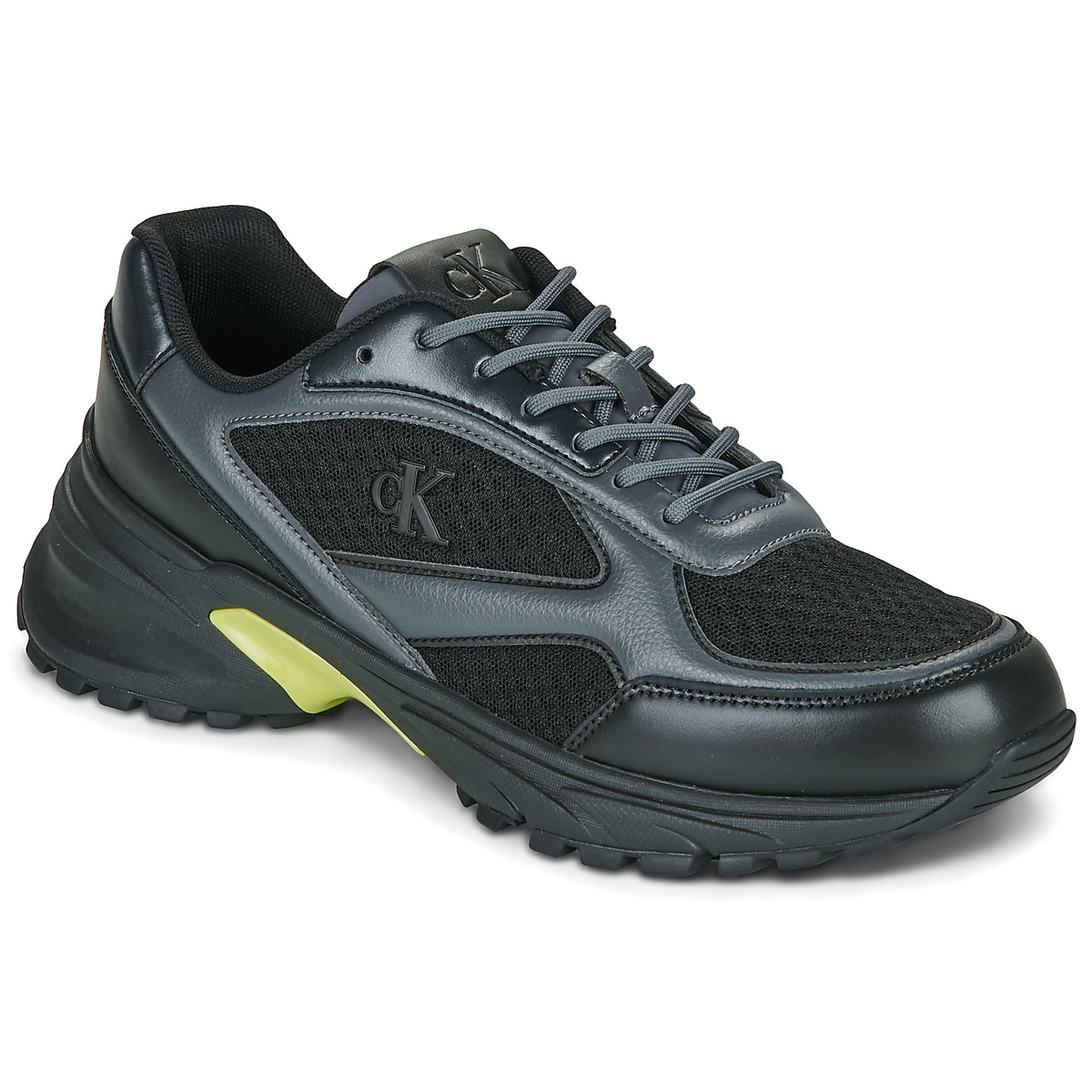Calvin Klein Jeans - HIKE RUNNER LACEUP MESH MIX - Black