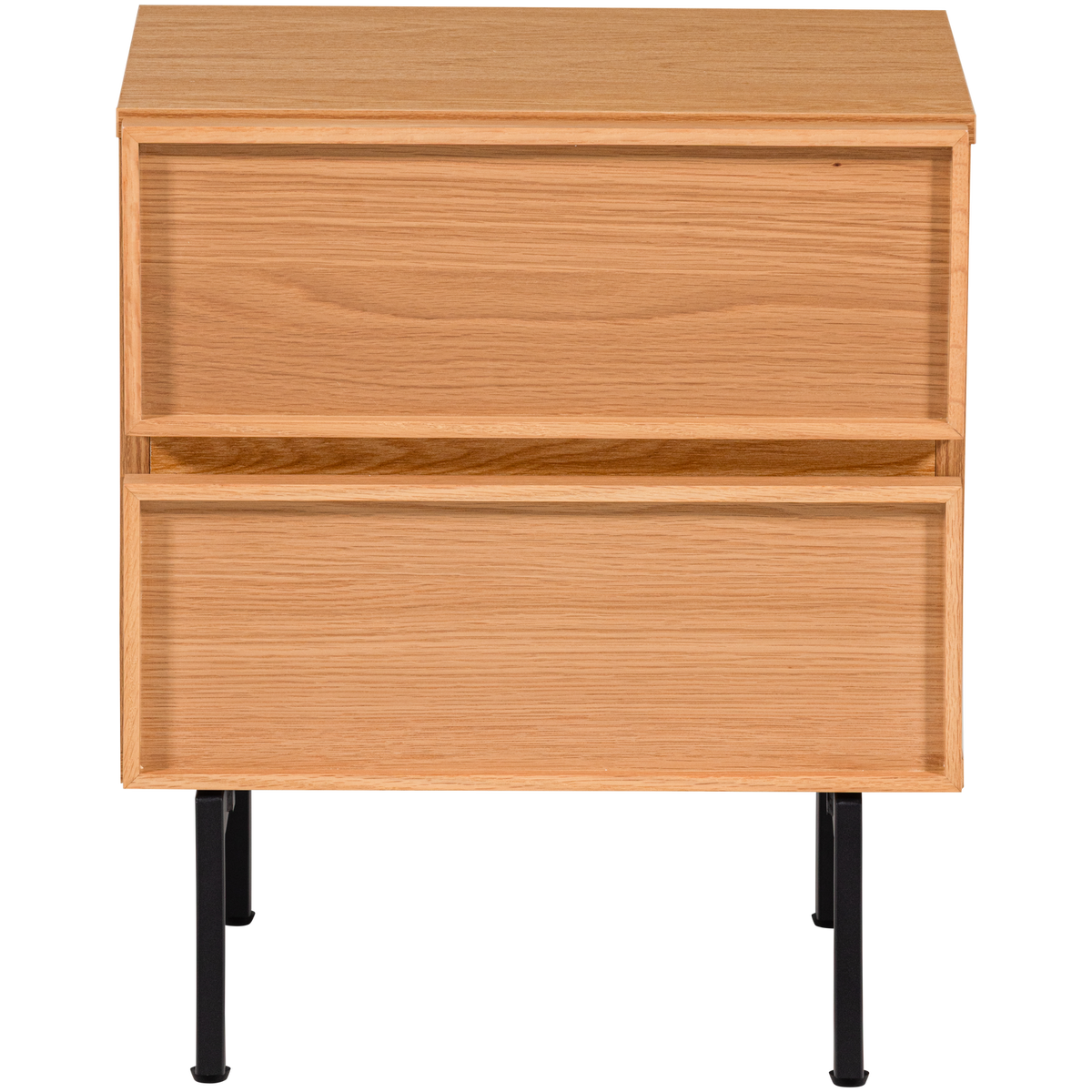 WOOOD nachtkastje 2 lades Tours - Melamine/MDF - Naturel - 51x45x42