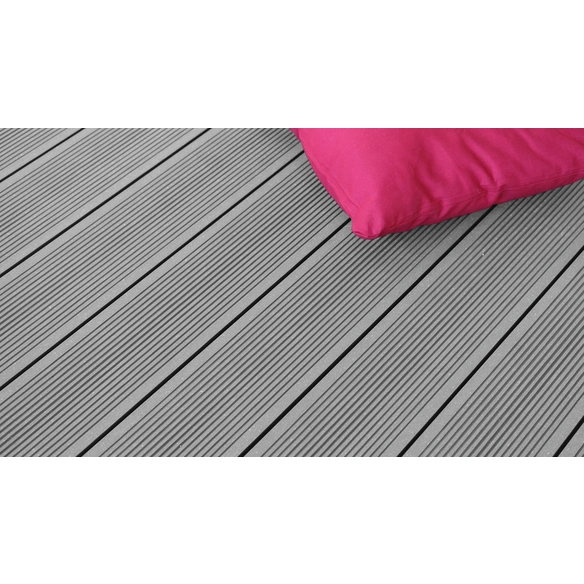WPC-Terrassendiele, Breite: 14,5 cm, Stärke: 2,6 cm, gebürstet, 1 Stk.