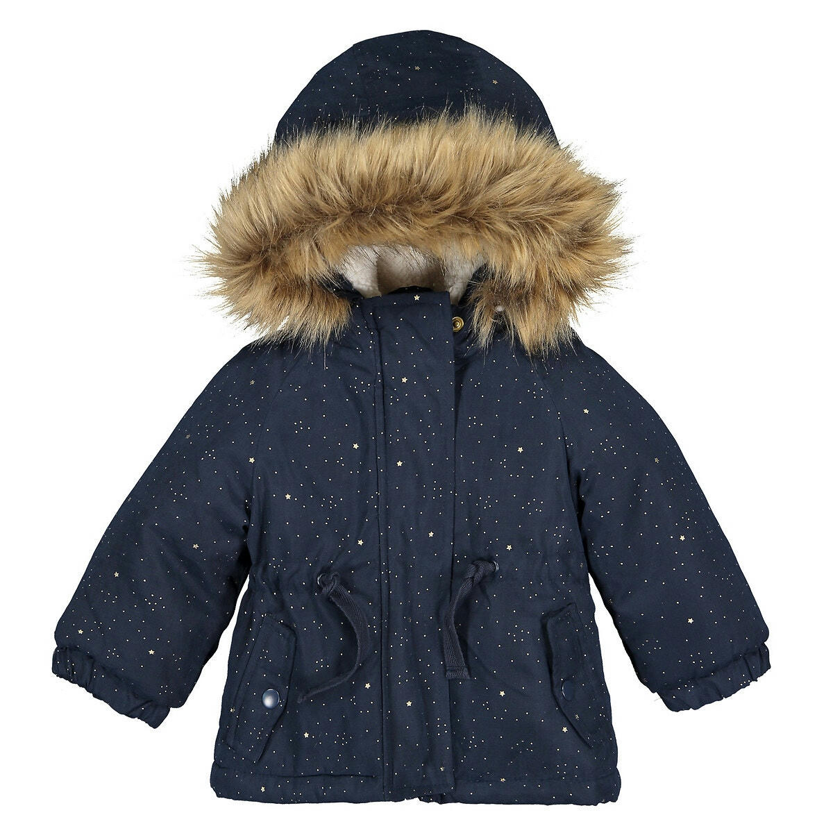 Parka chaude à capuche imprimée