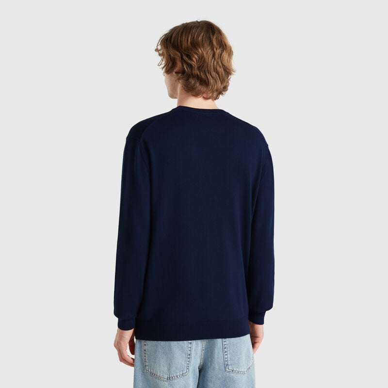 100% cotton crew neck sweater