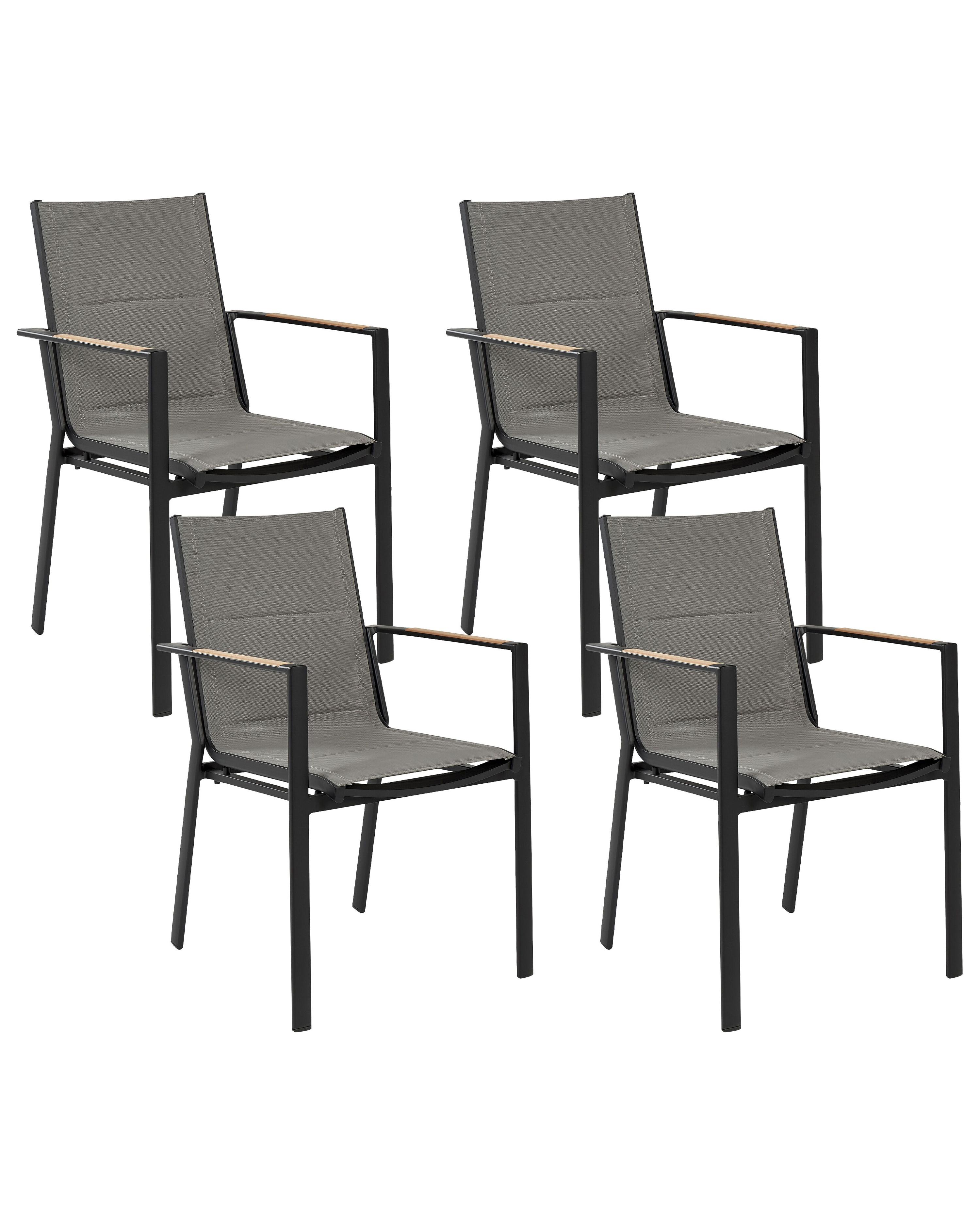Garden Chair BUSSETO Metal Black