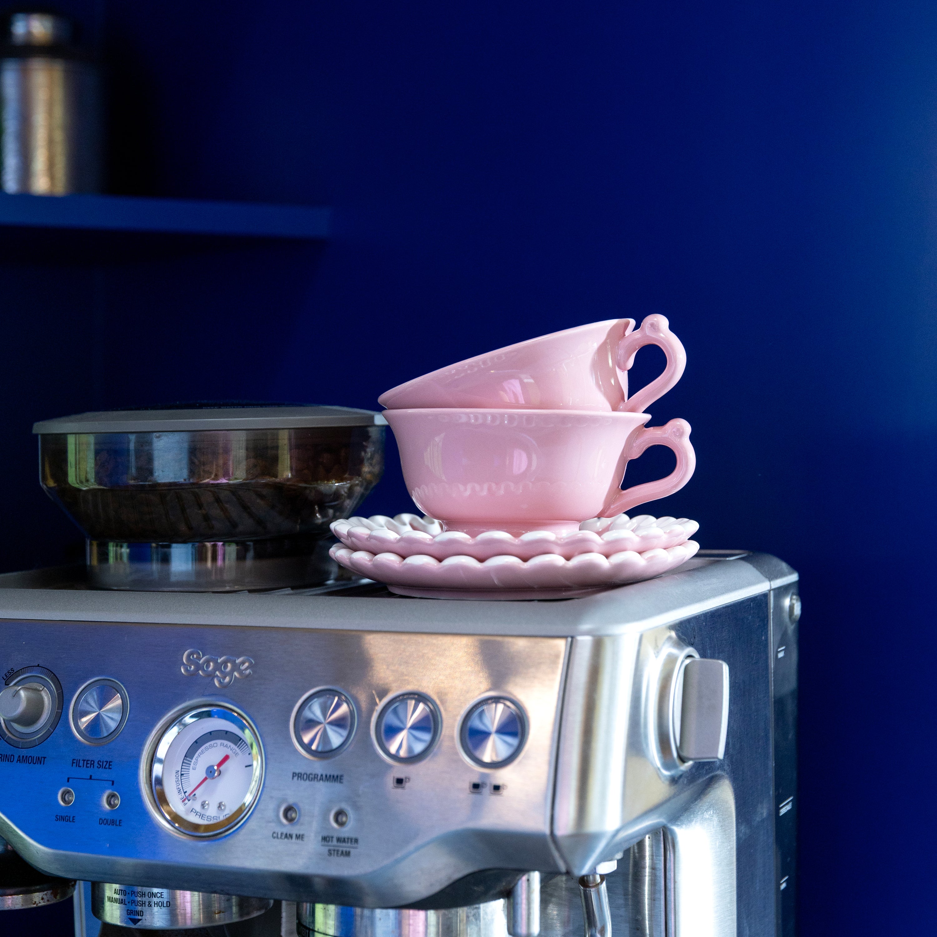 &k amsterdam Whip Kop & Schotel - Set van 2 - Roze
