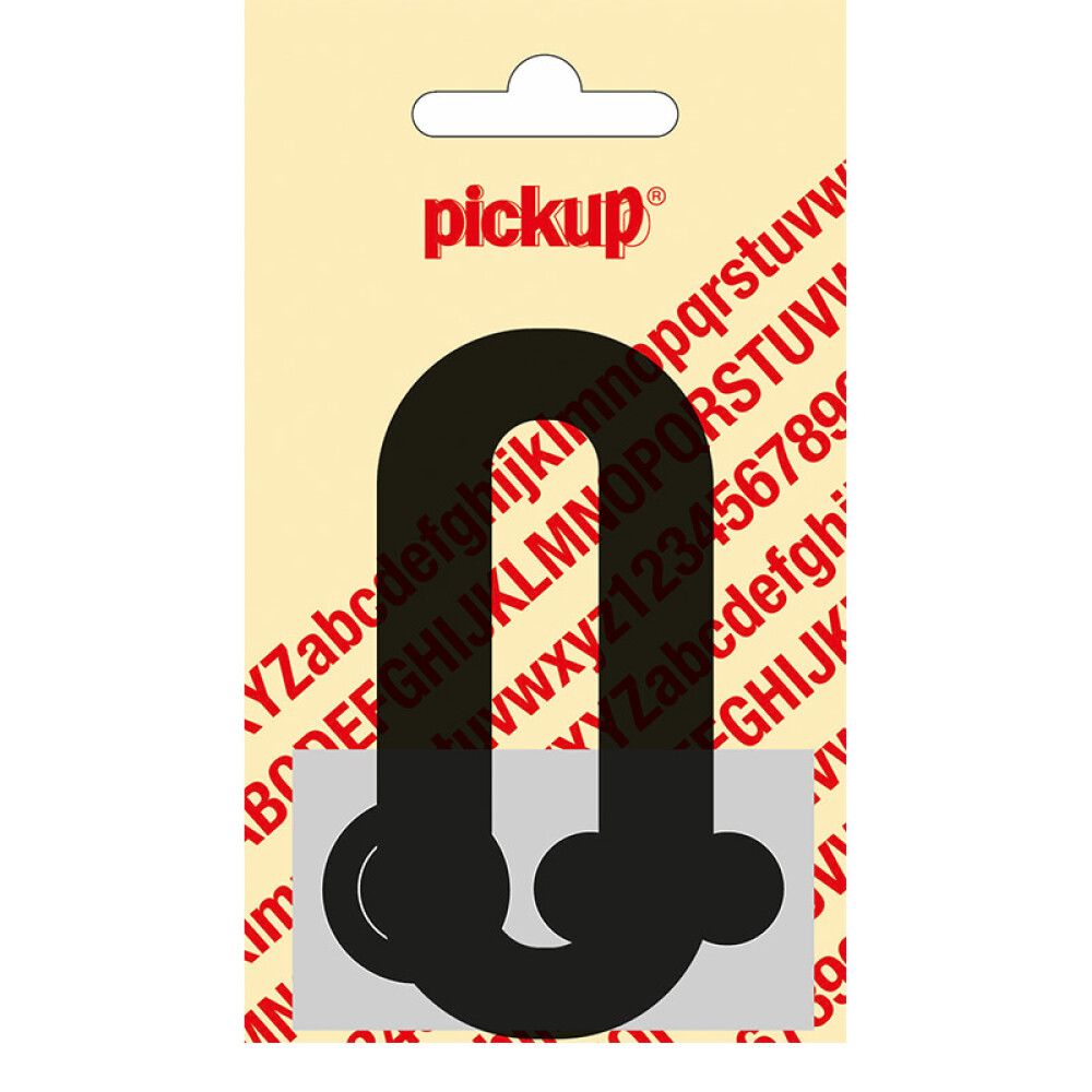 BOKSTAV PICKUP NOBEL O SVART 90 MM SELVKLEBENDE